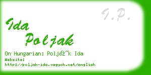 ida poljak business card